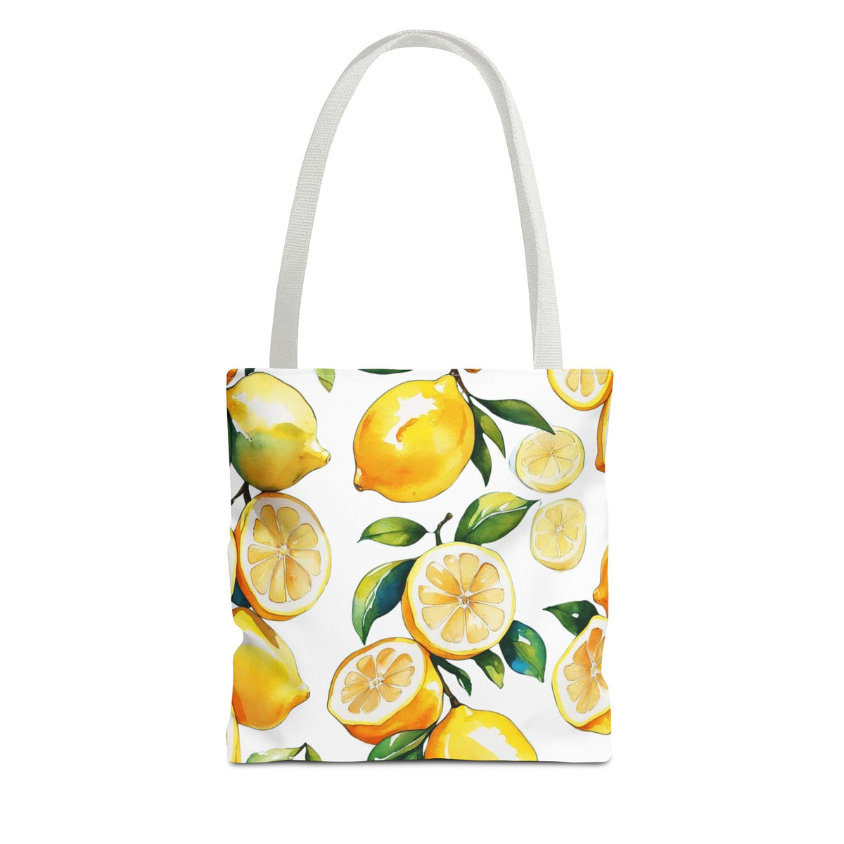 Citrus Print Tote Bag, Lemon Tote, Summer Bag, Reusable Shopping Tote, Cute Eco-Friendly Gift, Decorative Carryall